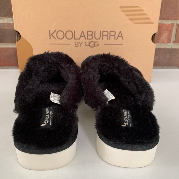 Koolaburra Womens Fuzz-On Faux Fur Slippers Platform Sandals Shoes US 8 M. - Picture 6 of 10